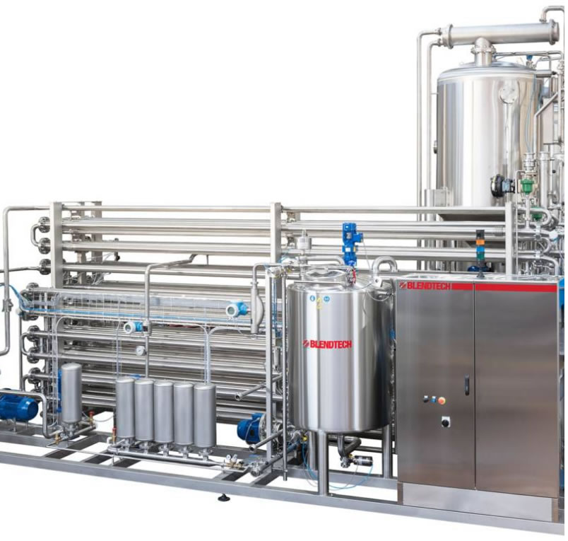 Tubular pasteurizer for fruit juices and nectars, soft drinks, syrups and infusions